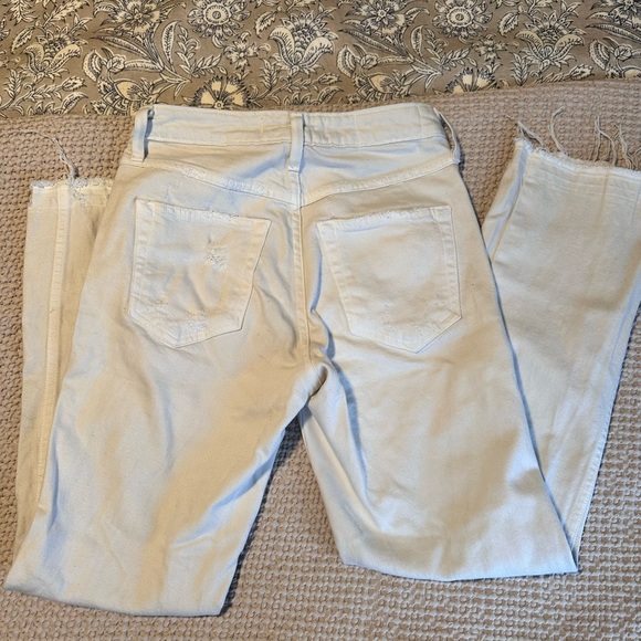 Women's Cream Jeans - Picture 3 of 4